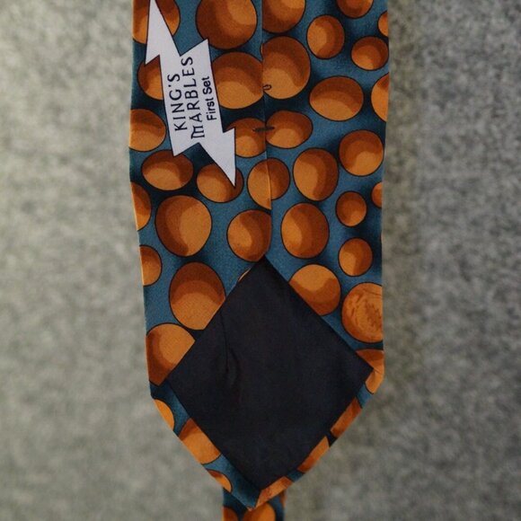 Vintage Grateful Dead Blue Orange100% Silk Tie “King’s Marbles First Set” - Picture 2 of 3